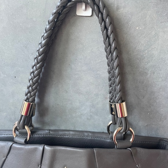 Authentic COLE HAAN Grey leather shoulder bag - Picture 10 of 12